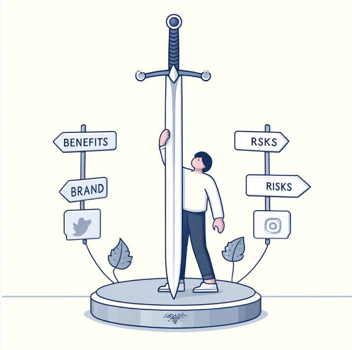 양날의 검 좌특엔 이익이, 그리고 우측엔 위험이 도사리고 있다.